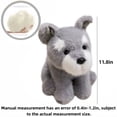 thumbnail image 2 of Fluffy Schnauzer Dog Stuffed Animal 11.8'' Soft Sitting Puppy Plush Toy Lovely Birthday Gift for Kids, 2 of 4
