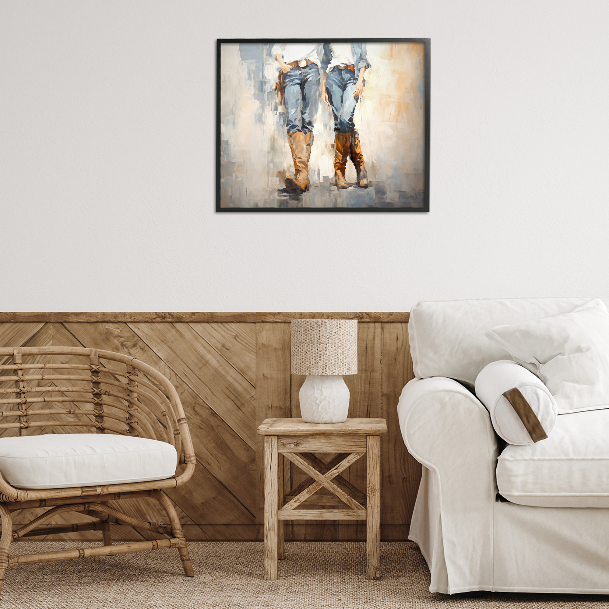 Stupell Industries Country Cowgirl Attitude Novelty Painting Black Framed Art Print Wall Art, 30 x 24