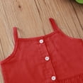 thumbnail image 3 of Vedolay Fringe Skirts Set Girl's Two Piece Outfits Floral Halter Crop Top and Flared Short Skirt Set,Red 2-3 Years, 3 of 5