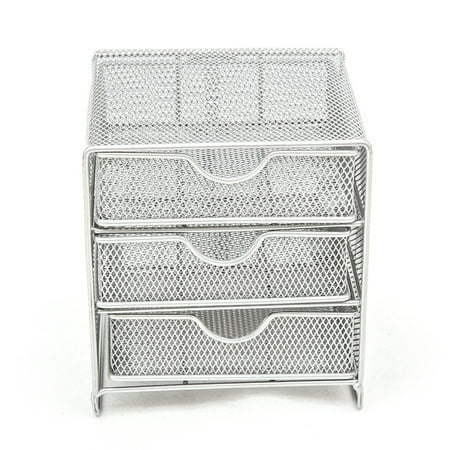 Pro Space Storage Box With 3 Tier Metal Mesh Desk Organizer Suit