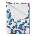 thumbnail image 2 of Flower Soft Flannel Fleece Throw Blanket, Vintage Vibrant Blossoms Tulip Eco Bouquet Shabby Form Art Print, Cozy Plush for Indoor and Outdoor Use, 60" x 80", Blue Violet Grey, by Ambesonne, 2 of 5