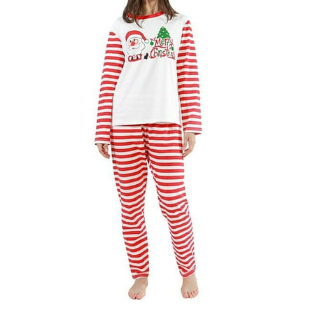 

LisenraIn Christmas Family Matching Outfits Kids Mom Dad Clothes Print Pajamas