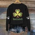 thumbnail image 3 of Uootdi St. Patrick's Day Sweatshirt for Women Crewneck Cute Shamrock Graphic Long Sleeve Shirts for Women Lucky Leaf Irish Shamrock Pullover Shirts Tops Gift, 3 of 4