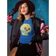 thumbnail image 2 of Kawaii Alien W Earth T-Shirt Shaped T-Shirt Women -Image by Shutterstock, Female Medium, 2 of 4