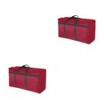 thumbnail image 2 of Injueey Bolsa de equipaje reutilizable con asa de cremallera Edredón de dormitorio para el hogar Almohada Contenedor móvil Embalaje Rojo 2Conjunto, 2 of 6