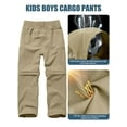 thumbnail image 3 of liyiyiyia Boys Convertible Pants Kids Elastic Waist Cargo Trouser UPF 50 Outdoor Quick Dry Hiking Pant Lightweight Casual Pants, 3 of 8