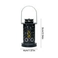 thumbnail image 3 of DefiDgd Small Candle Lanterns Flameless LED Lights,Battery Operated Decorative Lantern Lights,Hollow-Out Design,for Indoor Outdoor Patio Garden Home Table Party Decoration Gift(Black), 3 of 6