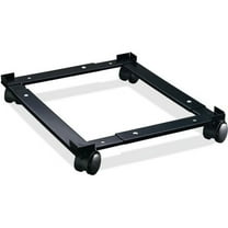Lorell Commercial File Caddy 400 lb Capacity - 4 Casters - Steel - x 16.6" Width x 4" Depth x 11.4" Height - Black - 1 Each, File Cabinet, Adjustable