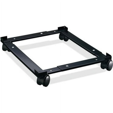 Lorell Commercial File Caddy 400 lb Capacity - 4 Casters - Steel - x 16.6" Width x 4" Depth x 11.4" Height - Black - 1 Each, File Cabinet, Adjustable