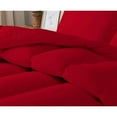 thumbnail image 5 of 1 Piece Luxurious Straight Line Pattern Comforter All Season 800 Threads Count Oversized Super King Size - Ultra Soft 550 GSM 100% Egyptian Cotton (Solid Red Colour ), 5 of 6
