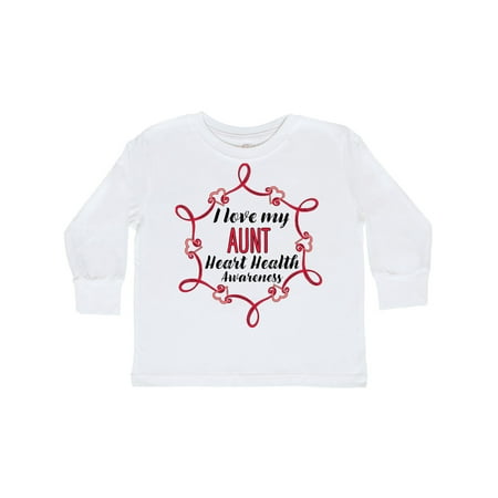 

Inktastic I Love My Aunt Heart Health Awareness Gift Toddler Boy or Toddler Girl Long Sleeve T-Shirt