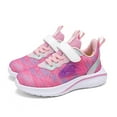 thumbnail image 2 of Kids Shoes, Boys Girls Sneakers Lightweight Athletic Walking/Running Tennis Shoes Velcro Style(Toddler/Little Kid/Big Kid)(Color:Hot Pink,Size:5-5.5 Years), 2 of 9