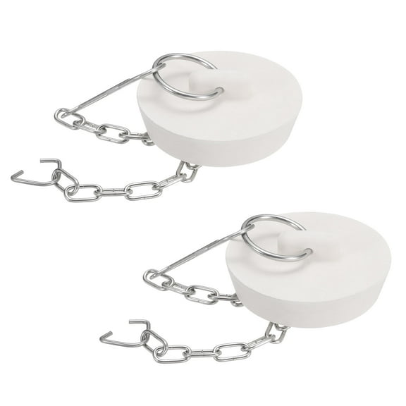 2Pcs Tub Stoppers, Rubber Bathtub Stoppers 41-45mm Kitchen Sink Drain Stopper, White