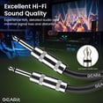 thumbnail image 3 of GearIT Audio Instrument Cable (10ft) 1/4 Inch to 1/4 inch Straight Male to Male for AMP Cord, Bass and Electric Guitar - Brown/Yellow, 3 of 8