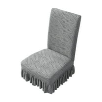 Leodye 1pcs Easy-Going Dining Chair Covers Stretch Parsons Chair Slipcover with Skirt Chair Covers for Dining Room Restaurant Banquet (1 PCS)