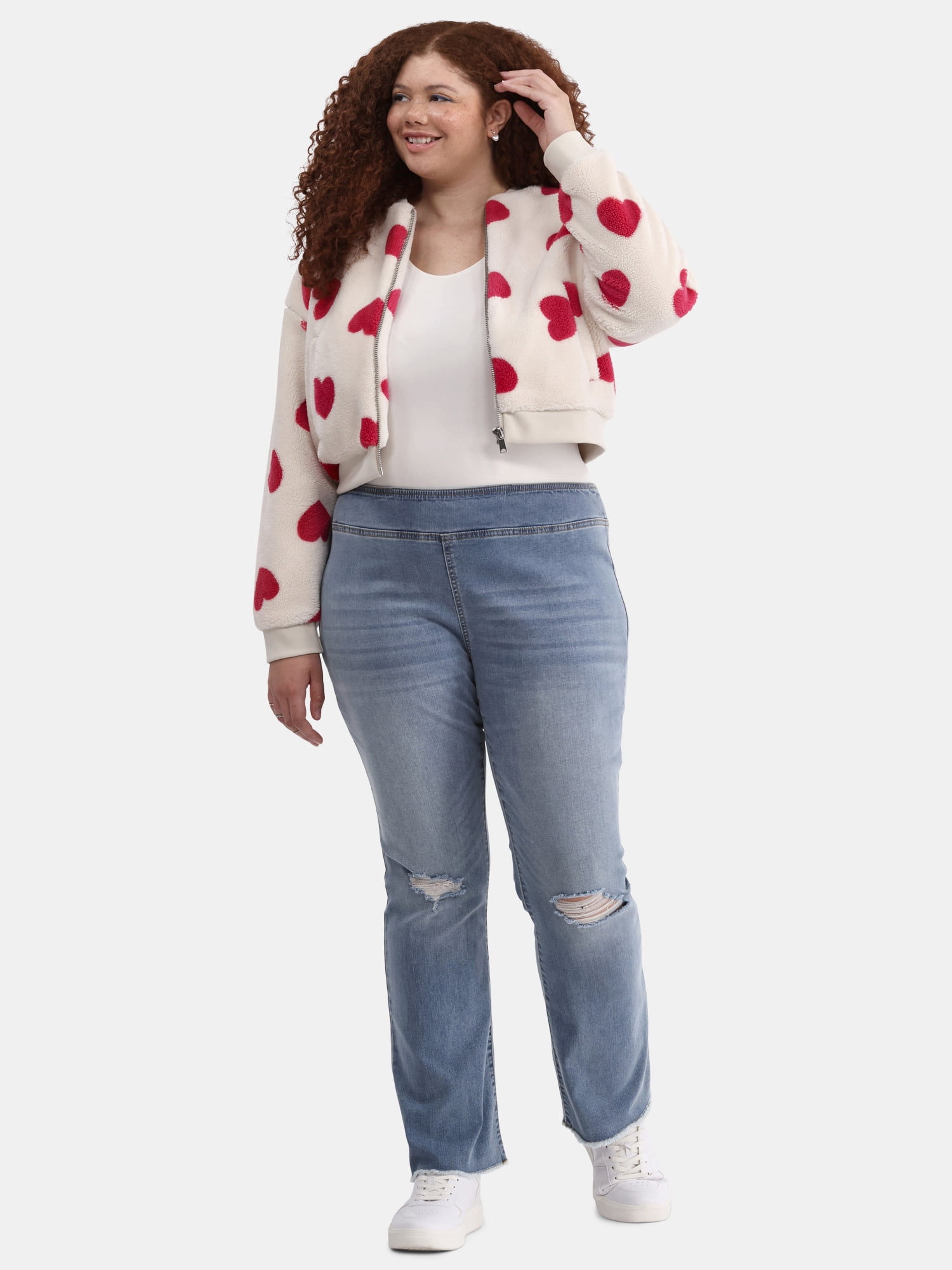 No Boundaries Pull-On Bootcut Jeans, 32” Inseam, Women's and Women's Plus XXS-5X