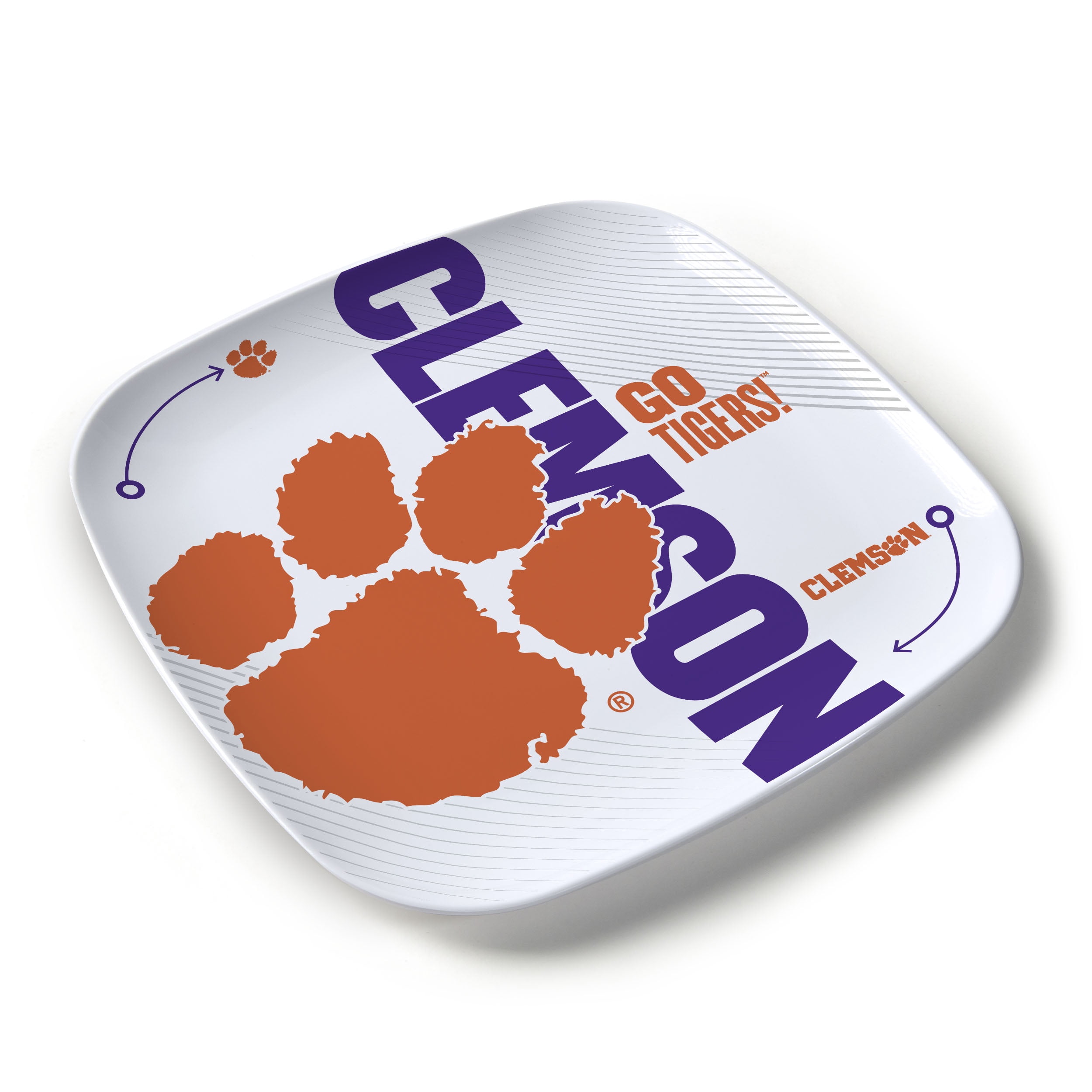 YouTheFan NCAA Clemson Tigers Large Party Plate