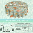 thumbnail image 4 of Mushrooms Round Tablecloth 60 inch,Groovy Hippie Flowers Circle Table Cloth Polyester Waterproof Stain Wrinkle Free Table Cover for Home Kitchen Dining Party Pinic Patio Outdoor Decor, 4 of 6