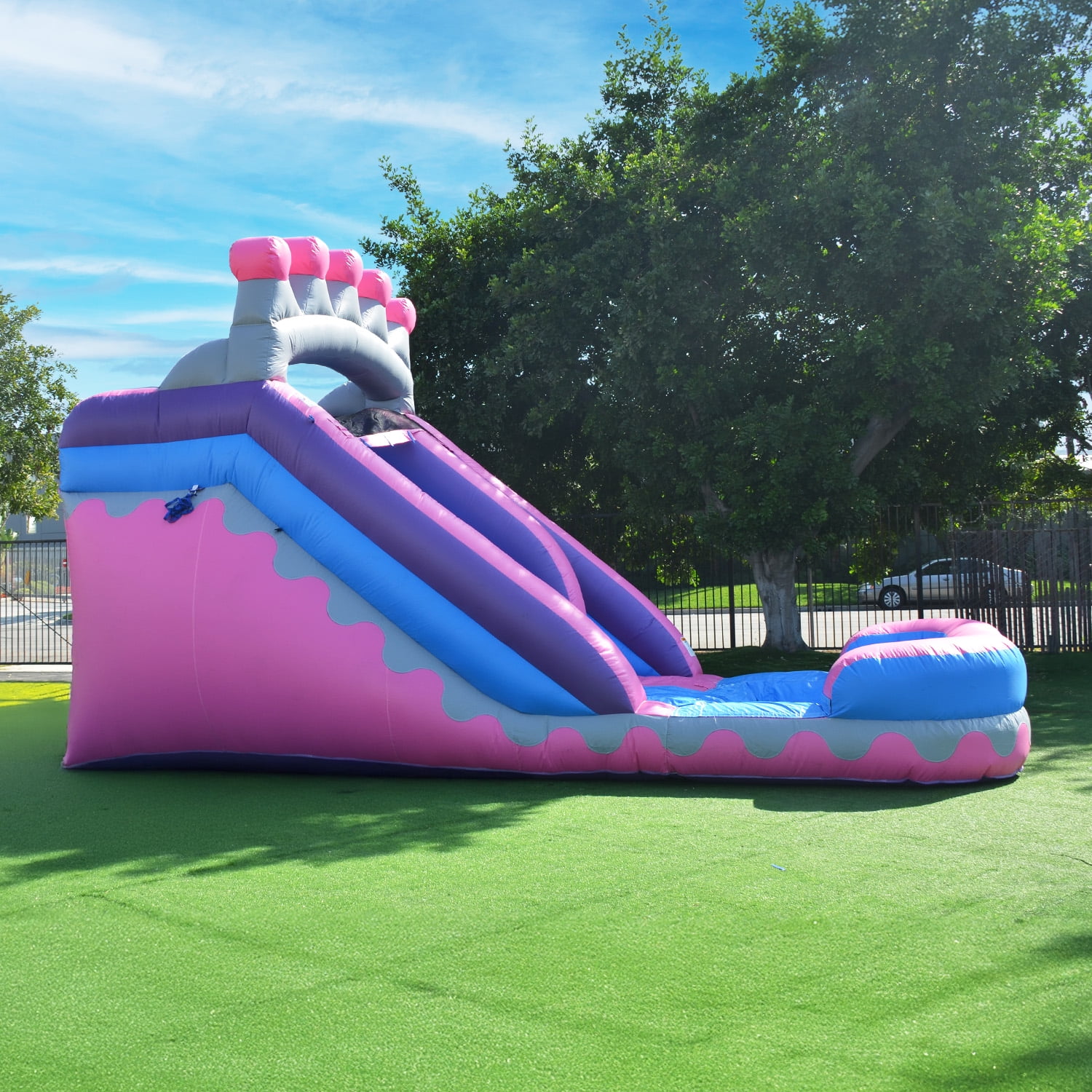 JumpOrange Princess Tiara Commercial Grade Water Slide with Splash Pool for Kids and Adults (with Blower)