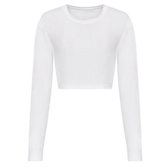 Awdis Womens Crop Triblend Long-Sleeved T-Shirt