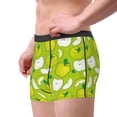thumbnail image 2 of Gukieu Green Apple Print Men's Boxer Briefs, High Elastic Moisture Wicking Boxer Briefs Underwear-Medium, 2 of 5