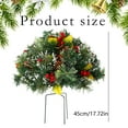 thumbnail image 3 of BinKFF 17.7 Inch Outdoor Christmas Tree, Pre Lit Small Christmas Tree Artificial Pathway Xmas Tree 50 LED with with Battery Operated, Pine Cones for Porch Christmas Decor, 3 of 8