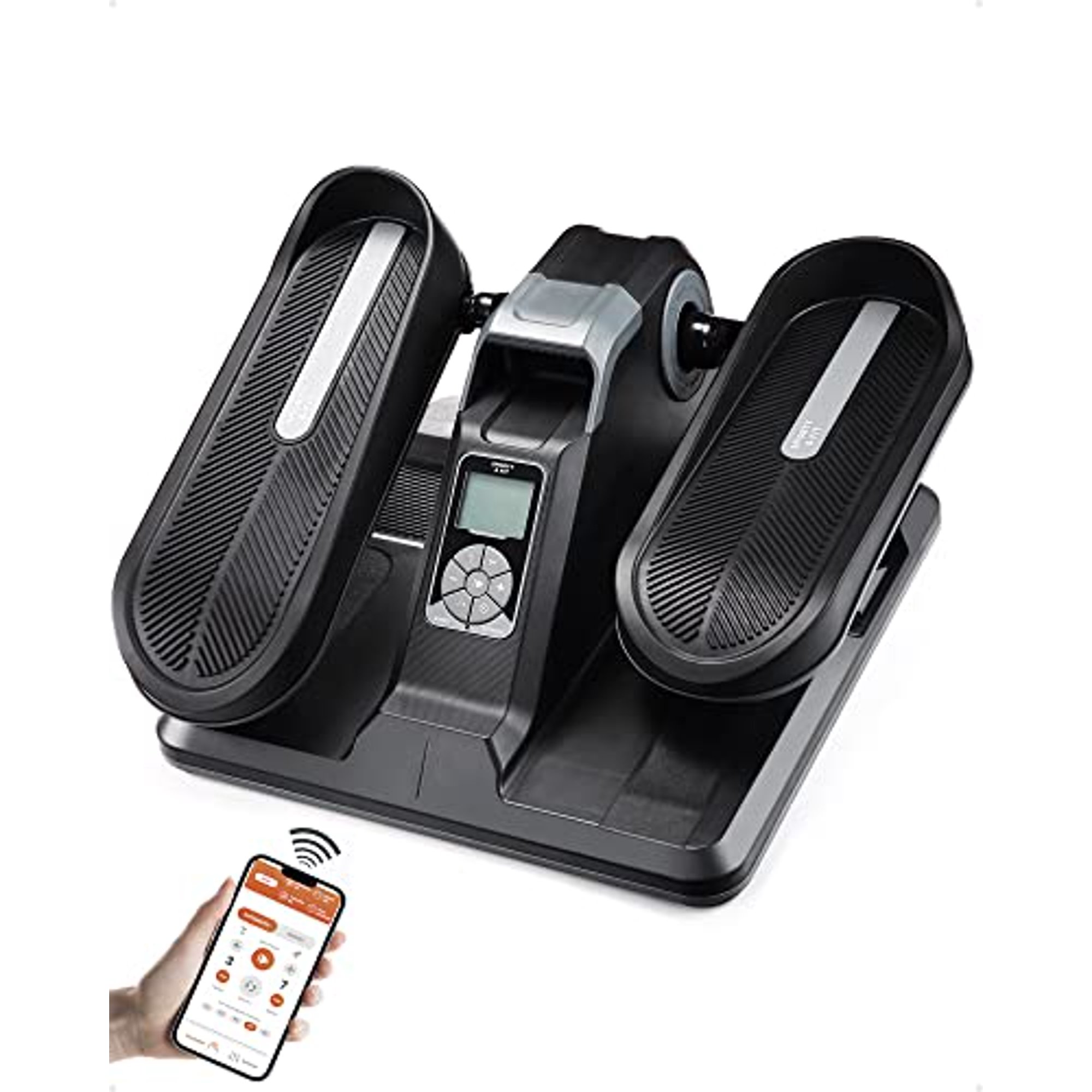 SPORTY&FIT UNDER DESK ELLIPTICAL, SEATED ELLIPTICAL, SMART APP & LCD - BLACK