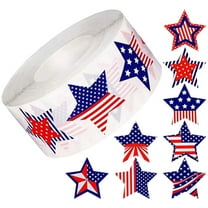 1 Roll American Flag Stickers Adhesive Patriotic Sticker Independence Day Decor