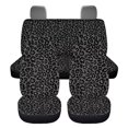 thumbnail image 5 of HUISEFOR Black Leopard Print Car Seat Cover Set Breathable Comfortable Four Piece Car Seat Covers Set Elastic Removable Automotive Accessories Fits Vehicle Cars SUV, 5 of 6