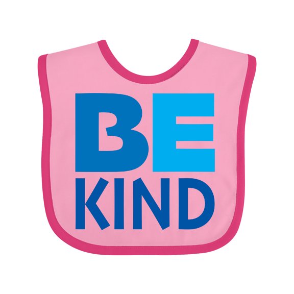 Inktastic Be Kind Logo in Blue Boys or Girls Baby Bib