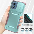 thumbnail image 4 of Dteck Case for Motorola Moto G Play 4G 2024, Shockproof Anti-Slip Case with Slide Lens Heavy Duty Protective Armor Cover Case for Moto G Play 4G 2024, Green, 4 of 6