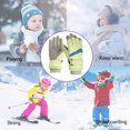 thumbnail image 6 of COMVALUE Women Ski Gloves Winter Waterproof Touchscreen Hand Warming Sports Gloves (Green, 6-11Years), 6 of 6