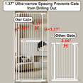 thumbnail image 4 of Fairy Baby 70.8" Extra Tall Pet Cat Gate 29.99-45.62" Wide Pressure Mounted Walk Through White Metal, 4 of 7