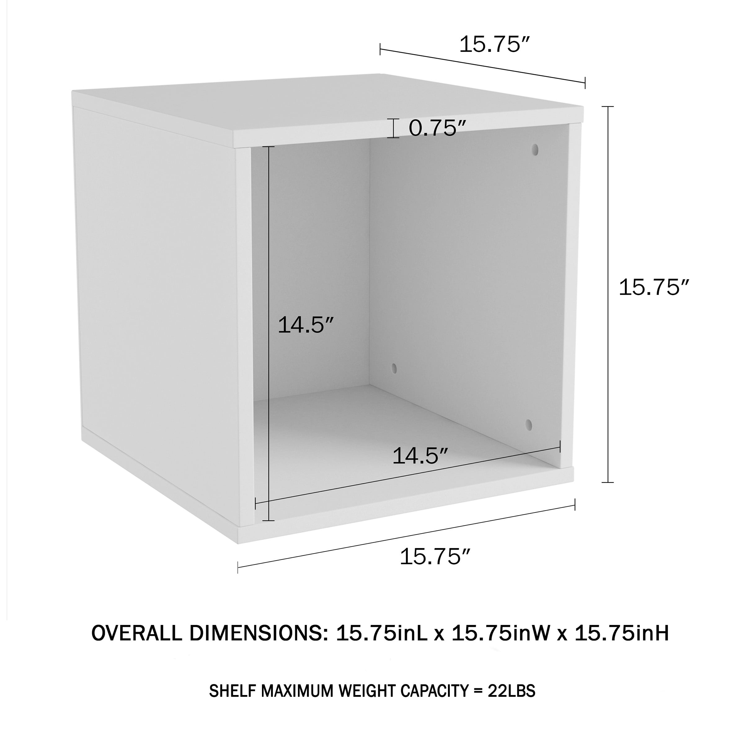 Somerset Home Cube End Table, White