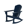 thumbnail image 4 of WestinTrends Dylan All-Weather Poly Lumber Adirondack Rocking Chair, Seashell Design, 450-lb Capacity, Patio Porch Furniture, Navy Blue, 4 of 10