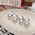 thumbnail image 3 of HOT Fashion Punk Simple Silver Color Metal Chain Open Finger Ring Set For Women Men Unisex Mittens Wrist Rings Punk Hiphop Jewelry, 3 of 4
