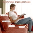 thumbnail image 5 of Aukfa 79" Boneless Couch Deep Seat Loveseat Cloud Sofa for Living Room Bedroom, 2 Pillows, Velvet, Terracotta, 5 of 9