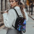 thumbnail image 3 of Eheartsgir Neon Psychedelic Mushroom & Snail Pattern Small Backpack, Front Pocket Polyester Mini Backpack for Travel Hiking, Zipper Closure Travel Back Pack, 3 of 8