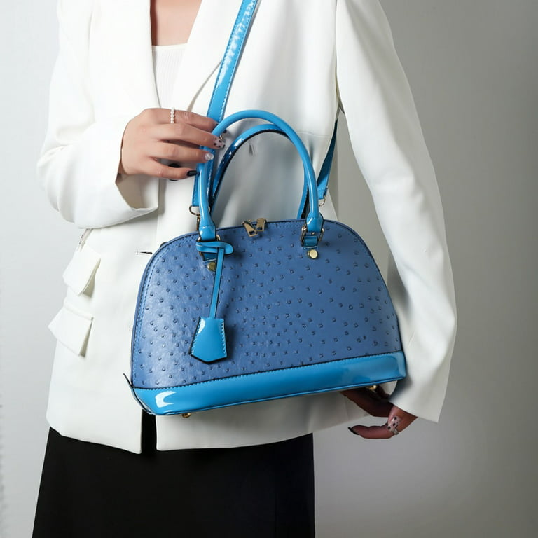 Designer Ostrich Skin Handbag Shoulder Bag for Women