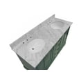 thumbnail image 5 of Harper 60" Double Bathroom Vanity with Sage Green Cabinet and Carrara Marble Top, 5 of 5