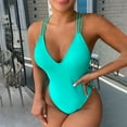 thumbnail image 2 of One Piece Swimsuit for Women Women's Solid Set Swimsuit One-Piece Filled Bra Swimwear Beachwear, 2 of 9