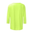 thumbnail image 5 of BOOMNY Womens 3/4 Sleeve Tshirts Crew Neck Solid Color T-Shirts Summer Tee Tops for Women, 5 of 5
