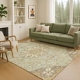 thumbnail image 6 of Addison Rugs Chantille Indoor/Outdoor Traditional Damask Celery Machine Washable Rectangle Rug, 10' x 14', 6 of 8