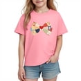 thumbnail image 2 of Bnwani Shirts for Girls Fashion Short Sleeve Boys T Shirts Comfortable Tee Pink Sizes 3-9, 2 of 9