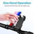 thumbnail image 3 of Motorcycle Phone Mount, Bike Phone Holder - Upgrade Sliding Cell Phone Holder, Bicycle Scooter Handlebar Phone Cradle Clip For Most Phone, 3 of 8