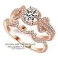 thumbnail image 3 of Ellalee Anniversary Band Ring Cz Rose Sterling Silver Women Ginger Lyne Collection, 3 of 5