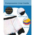 thumbnail image 5 of Men's Swim Trunks, Bathing Suit 4 inch Inseam Quick Dry Swimsuit Beach Shorts with Compression Liner Black, 5 of 5