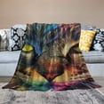 thumbnail image 2 of Orinice Cat Blanket Super Soft Comfortable Warm Anti-Pilling Blanket Suitable for All Seasons Bed Linen Sofa and Plush Decoration Travel Camping Blanket  50x60in, 2 of 6