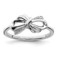thumbnail image 1 of 925 Sterling Silver Diamond Bow Ring, 1 of 6
