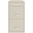 thumbnail image 2 of Space Solutions 18" 3 Drawer Metal File Cabinet with Pencil Drawer in Off White, 2 of 9